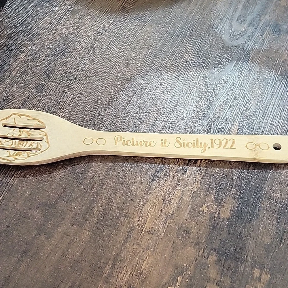 NIB GOLDEN GIRLS Wooden Kitchen Utensil Set Of 5 Spoons